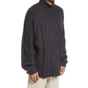 Fear of God Essentials Men's Cable Knit Turtleneck Sweater Size Large
